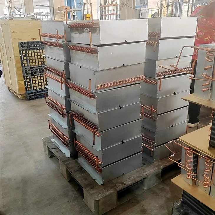 Vertical Chiller Copper Tube Aluminum Fin Condenser